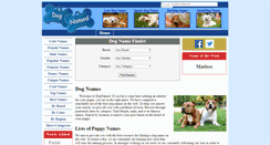 Desktop Screenshot of dognamed.com