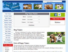 Tablet Screenshot of dognamed.com